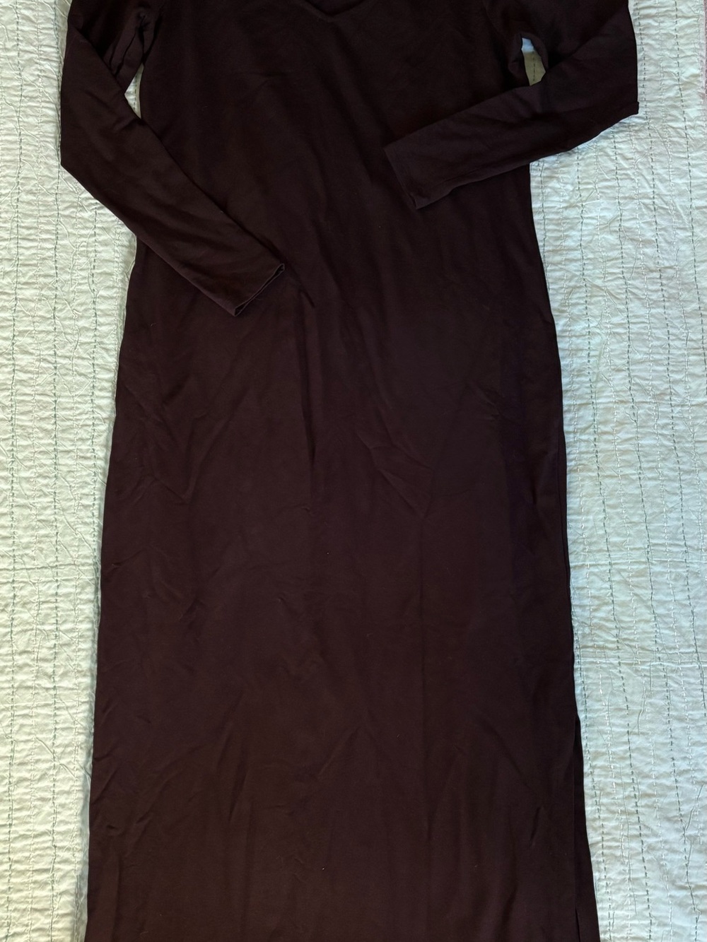 Marcella Long Sleeve Black Stretch Maxi Dress Bodycon - Picture 3 of 3